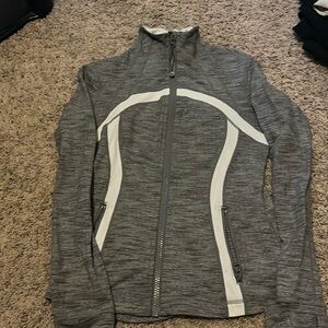 Lululemon align jacket size 8 zip up gray/white